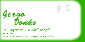 gergo donko business card